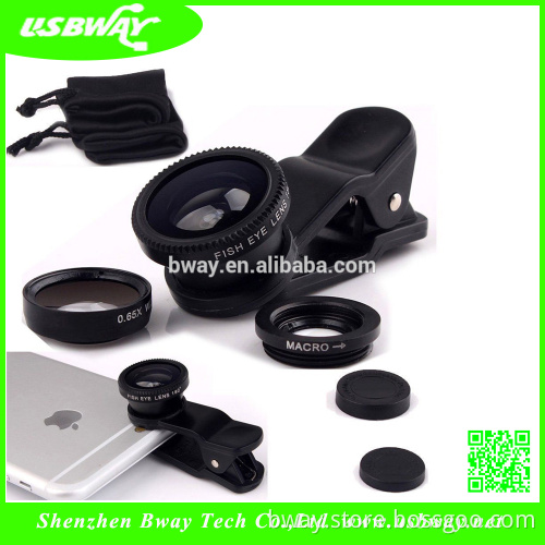 3 in 1 camera clip lens for mobilephone and tablet